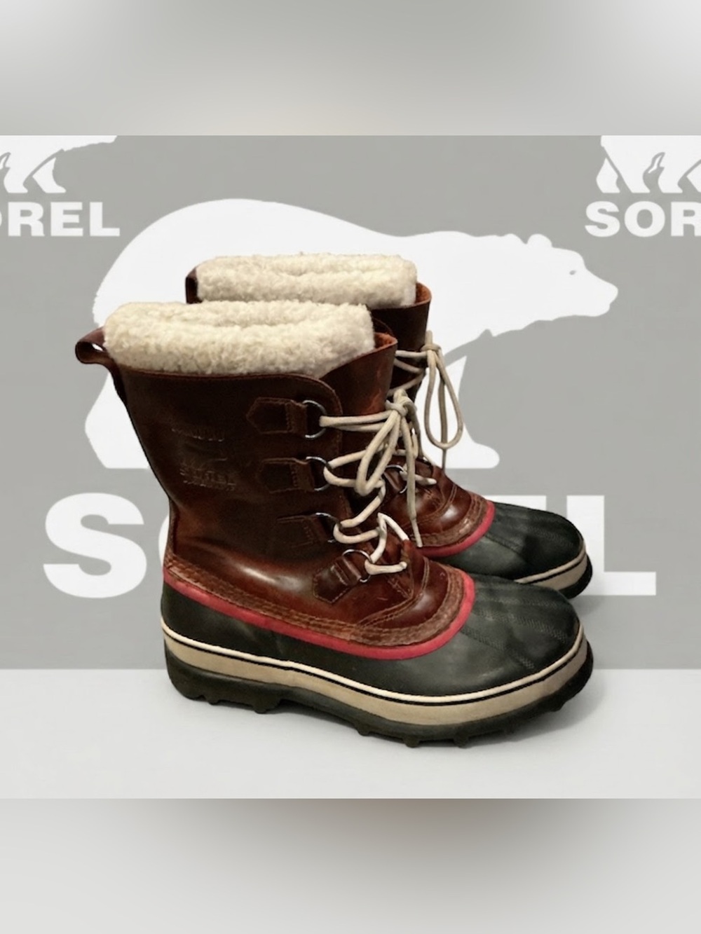 Authentic Sorel signature designer Caribu waterproof winter boots sz men's 8